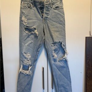 GRLFRND Light Blue Distressed Jeans